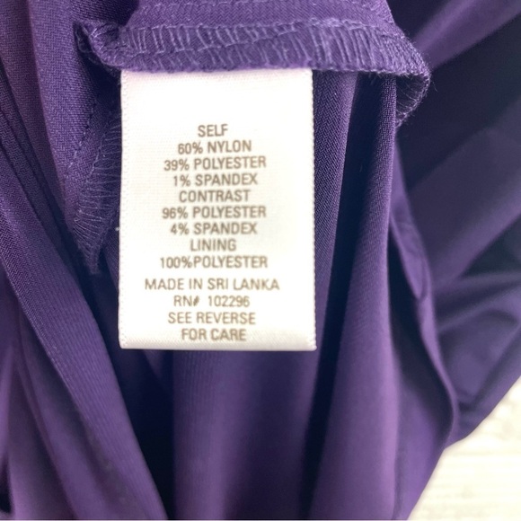 cb established 1962 Violet Sleeveless Sheath Cocktail Dress Sequin Lace Size 16 - Picture 12 of 14